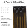 Picture of HOTBANANA Human Hair Clip in Hair Extensions, Balayage Dark Brown Mixed Golden Brown 120g Clip in Hair Extensions Real Human Hair Straight Remy Hair Clip Ins 18 Inch 7pcs