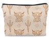 Picture of Lacosu Western beige Makeup Bag,Western Gifts For Women,Cow Makeup Bag,Cowgirl Stuff,Western Stuff For Women,Western Gifts,Cowgirl Gifts(beige)