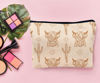 Picture of Lacosu Western beige Makeup Bag,Western Gifts For Women,Cow Makeup Bag,Cowgirl Stuff,Western Stuff For Women,Western Gifts,Cowgirl Gifts(beige)