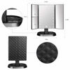 Picture of deweisn Trifold Lighted Vanity Makeup Mirror with 21 LEDs Lights,1x/2x/3x Magnification and Touch Screen Dimming,Two Power Supplies Makeup Mirror, Gift for Women
