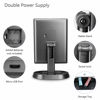 Picture of deweisn Trifold Lighted Vanity Makeup Mirror with 21 LEDs Lights,1x/2x/3x Magnification and Touch Screen Dimming,Two Power Supplies Makeup Mirror, Gift for Women