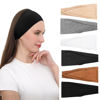 Picture of RITOPER Headbands for Women Non Slip, Wide Workout Headbands Cotton Black White Head Bands Hair Bands for Women's Hair, Thick Headbands Head Wraps for Fashion, Yoga, Running, Spa Day, Party, Travel