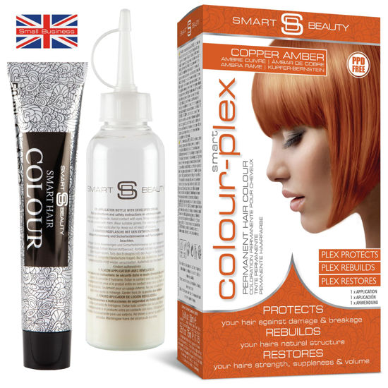Picture of Smart Beauty Ginger Hair Dye, Permanent with Plex Anti-Breakage Technology, Copper Red, PPD Free, Vegan, Cruelty Free
