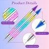 Picture of Tatuo 2 Pieces Rhinestone Picker Dotting Pen, Dual Ended Rhinestone Gems Crystals Studs Picker Wax Pencil Pen Crystal Beads Handle Manicure Nail Art DIY Decoration Tool (Colorful)