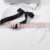 Picture of Oversized Long-tail Cute Aesthetic Hair Accessories: Double Hair Bows (2 PCS) with Satin Ribbons and Large Barrettes (Black, White)