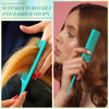 Picture of 2 Pack Rat Tail Combs for Women Fine Tooth Comb Parting Tip Carbon Fiber Root Teasing Anti Static Heat Resistant Adding Volume Evening Hair Styling (Green)