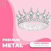 Picture of Papoopy Crown for Women, Queen Crown Tiara for Princess Party (Silver)