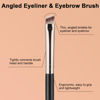 Picture of TEOYALL Flat Angled Eyeliner Brush, Soft Thin Slanted Synthetic Bristles Precision Eyebrow Brush For Brow Powder Gel Eye Liner