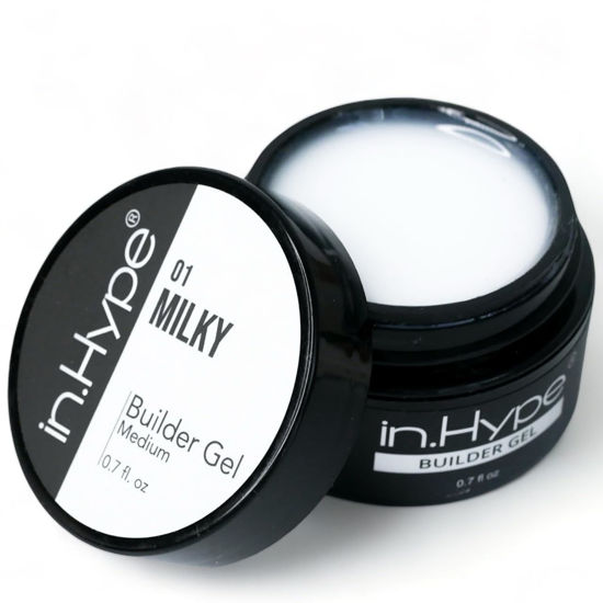 Picture of IN.HYPE Hard Builder Gel for Nail Extension/Strengthening (milky white #1) Color Sculpting Gel UV/LED Cured