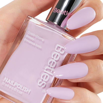 Picture of Beetles Purple Nail Polish 1Pcs 15ml -Light purple Romantic Lilac Fast Drying & Long Lasting Nail Polish for Nail Salon-Quality Results