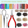Picture of Hair Tinsel,18 Colors Hair Tinsel Kit for Girls 7600 Strands Fairy Tinsel Hair Extensions Holographic Hair Tinsel Heat Resistant Colored Hair Glitter Christmas Party Festival (18 Colors)