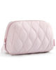 Picture of BAGSMART Makeup Bag, Travel Cosmetic Bag, Puffy Padded Make Up Bag for Women, Makeup Organizer Case, Wide-open Pouch Purse, Travel Essentials, Toiletries Accessories Brushes, Pink