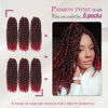 Picture of Dansama Passion Twist Hair Water Wave Braiding Hair for Butterfly Style Crochet Braids Bohemian Hair Extensions (12inch (Pack of 6), T1B/BUG)