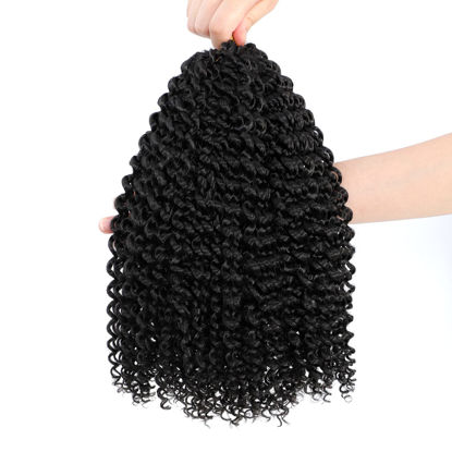 Picture of Dansama 6 Packs Passion Twist Hair Water Wave Braiding Hair for Butterfly Style Crochet Braids Bohemian Hair Extensions (12inch, #2, Economy Pack)