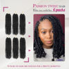 Picture of Dansama 6 Packs Passion Twist Hair Water Wave Braiding Hair for Butterfly Style Crochet Braids Bohemian Hair Extensions (12inch, #2, Economy Pack)