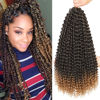 Picture of Dansama Passion Twist Hair Water Wave Braiding Hair for Butterfly Style Crochet Braids Bohemian Hair Extensions (18inch (Pack of 6), T1B/27, Economy Pack)