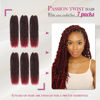 Picture of Dansama Passion Twist Hair Water Wave Braiding Hair for Butterfly Style Crochet Braids Bohemian Hair Extensions (18inch, T1B/BUG, Economy Pack)