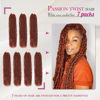 Picture of Dansama Passion Twist Hair Water Wave Braiding Hair for Butterfly Style Crochet Braids Bohemian Hair Extensions (24 Inch (Pack of 7), #350)