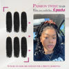 Picture of Dansama 6 Packs Passion Twist Hair Water Wave Braiding Hair for Butterfly Style Crochet Braids Bohemian Hair Extensions (12inch, #1B, Economy Pack)