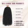 Picture of Dansama 6 Packs Passion Twist Hair Water Wave Braiding Hair for Butterfly Style Crochet Braids Bohemian Hair Extensions (12inch, #1B, Economy Pack)