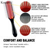 Picture of Koeuoi Classic Styling Curly Hair Brush. 9 Row Black Brush for Detangling, Separating, Shaping. For Women and Men Wet or Dry Hair.