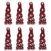 Picture of French Curly Braiding Hair 24 Inch 8 Packs Burgundy Color - Pre Stretched Bouncy Braiding Hair- Loose Wavy Braiding Hair Synthetic Hair Extensions For Black Women (24 inch 8 packs, Burgundy)