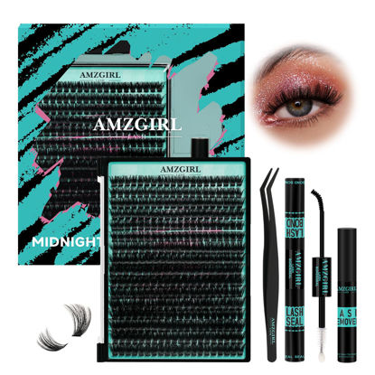 Picture of Lash Clusters Kit 320Pcs,100D DIY Individual Lashes Extension Kit,Lash Bond And Seal,Lash Remover For Eyelashes Extensions,Lash Applicator Tool For False Eyelash Cluster Kit At Home(D-Mix10-16mm)
