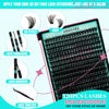 Picture of Lash Clusters Kit 320Pcs,100D DIY Individual Lashes Extension Kit,Lash Bond And Seal,Lash Remover For Eyelashes Extensions,Lash Applicator Tool For False Eyelash Cluster Kit At Home(D-Mix10-16mm)