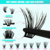 Picture of Lash Clusters Kit 320Pcs,100D DIY Individual Lashes Extension Kit,Lash Bond And Seal,Lash Remover For Eyelashes Extensions,Lash Applicator Tool For False Eyelash Cluster Kit At Home(D-Mix10-16mm)