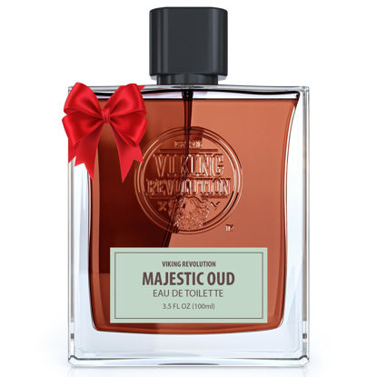 Picture of Viking Revolution Majestic Oud Cologne for Men - Earthy Mens Cologne Spray Eau de Toilette - Woody Majestic Oud Perfume for Men with Notes of Cypress, Incense, Ebony, Balsam - Gifts for Men 3.5 Fl Oz