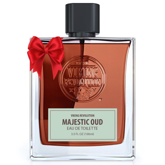 Picture of Viking Revolution Majestic Oud Cologne for Men - Earthy Mens Cologne Spray Eau de Toilette - Woody Majestic Oud Perfume for Men with Notes of Cypress, Incense, Ebony, Balsam - Gifts for Men 3.5 Fl Oz