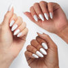 Picture of OPI xPRESS/ON Glass Slipper | Velvet White Long Almond Press On Nails | With Nail Glue | Long Lasting, Reusable, Non-damaging