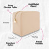 Picture of Large Makeup Bag, Nylon Makeup Pouch, Make Up Bag, Cosmetic Bag, Makeup Case, Travel Makeup Bag, Cosmetic Travel Bag, Makeup Bag Travel Cosmetic Bag, Makeup Organizer Bag, Beige Makeup Bag Large Pouch