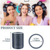 Picture of Acejoz Hair Rollers, 12Pcs Large Self Grip Hair Rollers with 12Pcs Stainless Steel Duckbill Clips, for Long Medium Thick Hair Volume (Navy Blue)