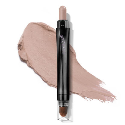 Picture of LUXAZA Cream Single Eyeshadow Stick with Blending Brush, Hypoallergenic Eye Shadow Stick Makeup, Pro Waterproof & Long Lasting Eye Brightener Stick, Eyeshadow Pencil Crayon Matte #86