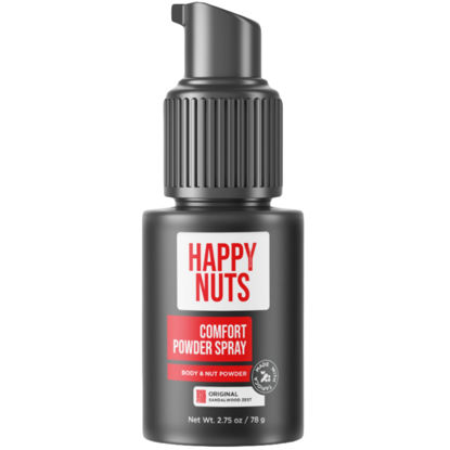Picture of Happy Nuts Comfort Powder Spray: Anti Chafing & Mens Deodorant, Aluminum-Free, Sweat and Odor Control for Jock Itch, Groin and Men's Private Parts (2.75 Ounce (Pack of 1), Original)