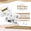 Picture of Premade Fans Eyelash Extensions 600 Fans 10D Handmade Volume Lashes Extensions 0.07mm Thickness 8-15mm D Curl Premade Volume Eyelash Extension Middle Stem Promade Lashes(600Fans-10D-0.07D,8-15mm)