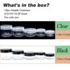 Picture of ZEJIA 10pcs Small Travel Containers, Sample Containers with Screw Lids, 5 Size 3/5/10/15/20 Gram Sample Jars with 12pcs Labels and 2pcs Mini Disposable Spatula, Makeup Sample Containers BPA Free