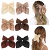 Picture of 6Pcs Hair Bows for Women, Bow Hair Clips, Silky Satin Hair Bows for Girls, Neutral Colors Hair Ribbon, Cute Bow Clips for Women, Hair Accessories Valentine's Day Gifts