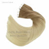 Picture of Lacerhair Tape in Balayage Natural Hair Extensions Silky Straight Ombre Bronde to Bleach Blonde Soft Human Hair Extensions 22 Inches