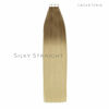 Picture of Lacerhair Tape in Balayage Natural Hair Extensions Silky Straight Ombre Bronde to Bleach Blonde Soft Human Hair Extensions 22 Inches
