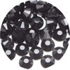 Picture of NCB 2000pcs Flatback Round Glass Nail Art Rhinestones Crystal for DIY Making Accessories Shoes, Clothes, Face Art, Bags, Manicure (Black, SS12 2000pcs)