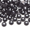 Picture of NCB 2000pcs Flatback Round Glass Nail Art Rhinestones Crystal for DIY Making Accessories Shoes, Clothes, Face Art, Bags, Manicure (Black, SS12 2000pcs)