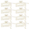 Picture of DEEKA Bridesmaid Proposal Gifts 8 Pack Pearl Bridesmaid Hair Claw Clips with Ribbon 3.7 Inch Large Hair Clips Bachelorette Party Favors Bridal Party Present Hair Accessories (Rectangle L)