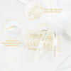 Picture of DEEKA Bridesmaid Proposal Gifts 8 Pack Pearl Bridesmaid Hair Claw Clips with Ribbon 3.7 Inch Large Hair Clips Bachelorette Party Favors Bridal Party Present Hair Accessories (Rectangle L)