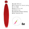 Picture of Liang Dian Pre-Stretched Braiding Hair 28 Inch 8 packs Hot Water Setting Synthetic Hair Crochet Braiding Hair Extension (Red)