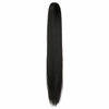 Picture of FELENDY Ponytail Extension Claw 18" 20" Curly Wavy Straight Clip in Hairpiece One Piece A Jaw Long Pony Tails for Women (Natural Black,Straight)