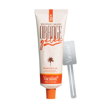 Picture of Vacation Orange Gelée SPF 30 Gel & Tube Key Bundle, Hydrating Balm-to-Oil Sunscreen, Mineral-Oil Free, Water-Resistant, Travel Size, 3.12 Oz.