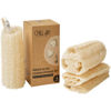 Picture of Chill Ah Green Glow Loofah Sponge Set - 100% Plant-Based, dye-Free, Biodegradable, Scratch-Free, Handcrafted in Vietnam (4-Pack)