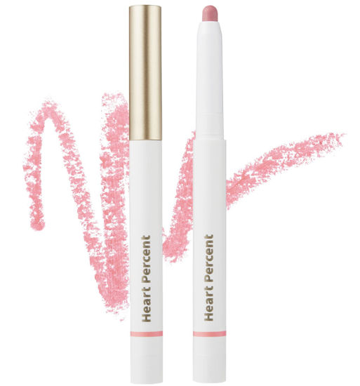 Picture of Heart Percent Dote On Mood Lip Pencil, Long-Lasting Creamy Lip Crayon Smooth Color Liner Retractable Lipstick Pencil 0.8g, #02. Creamy Pink
